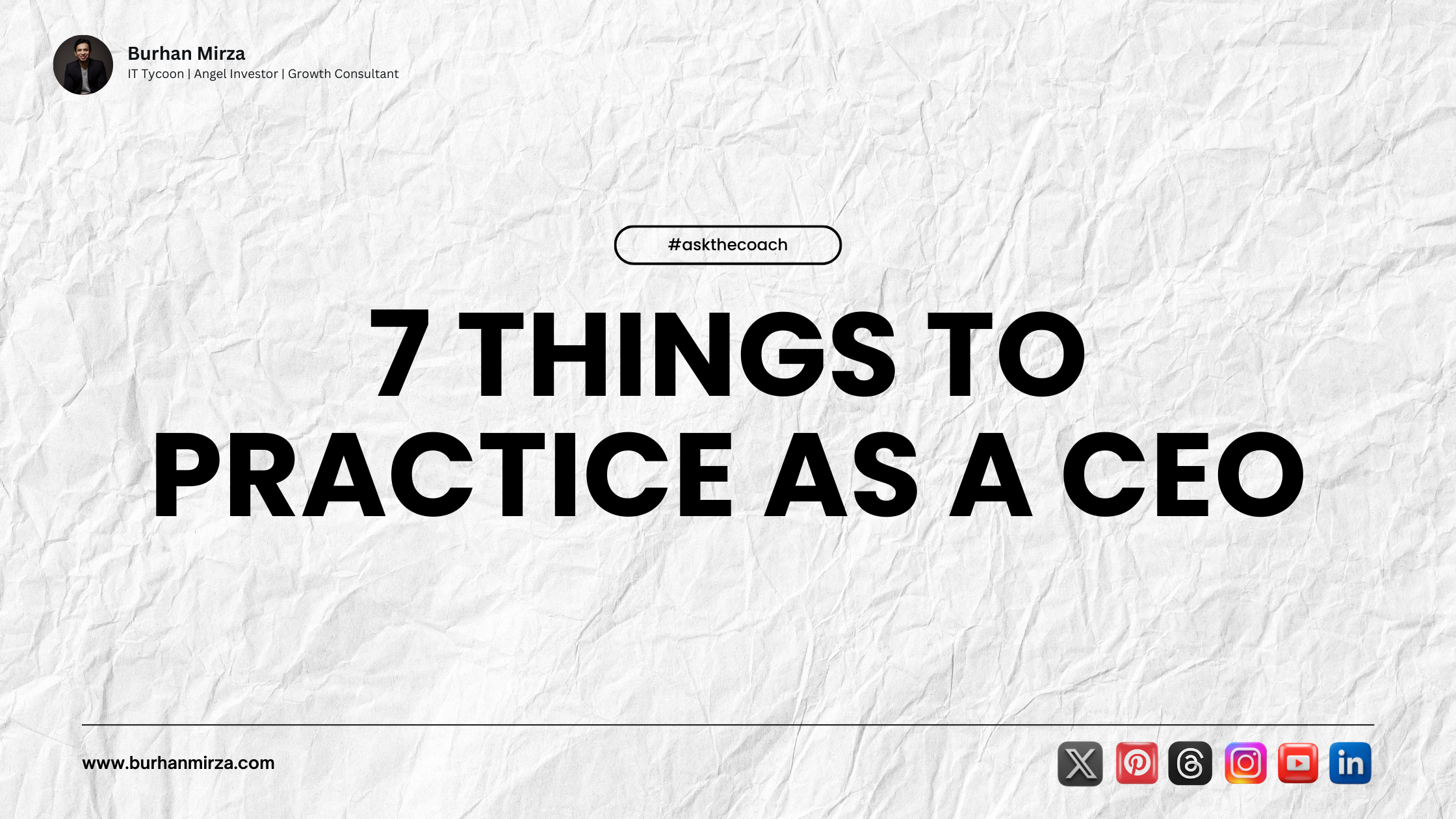 7 Things to Practice As a CEO